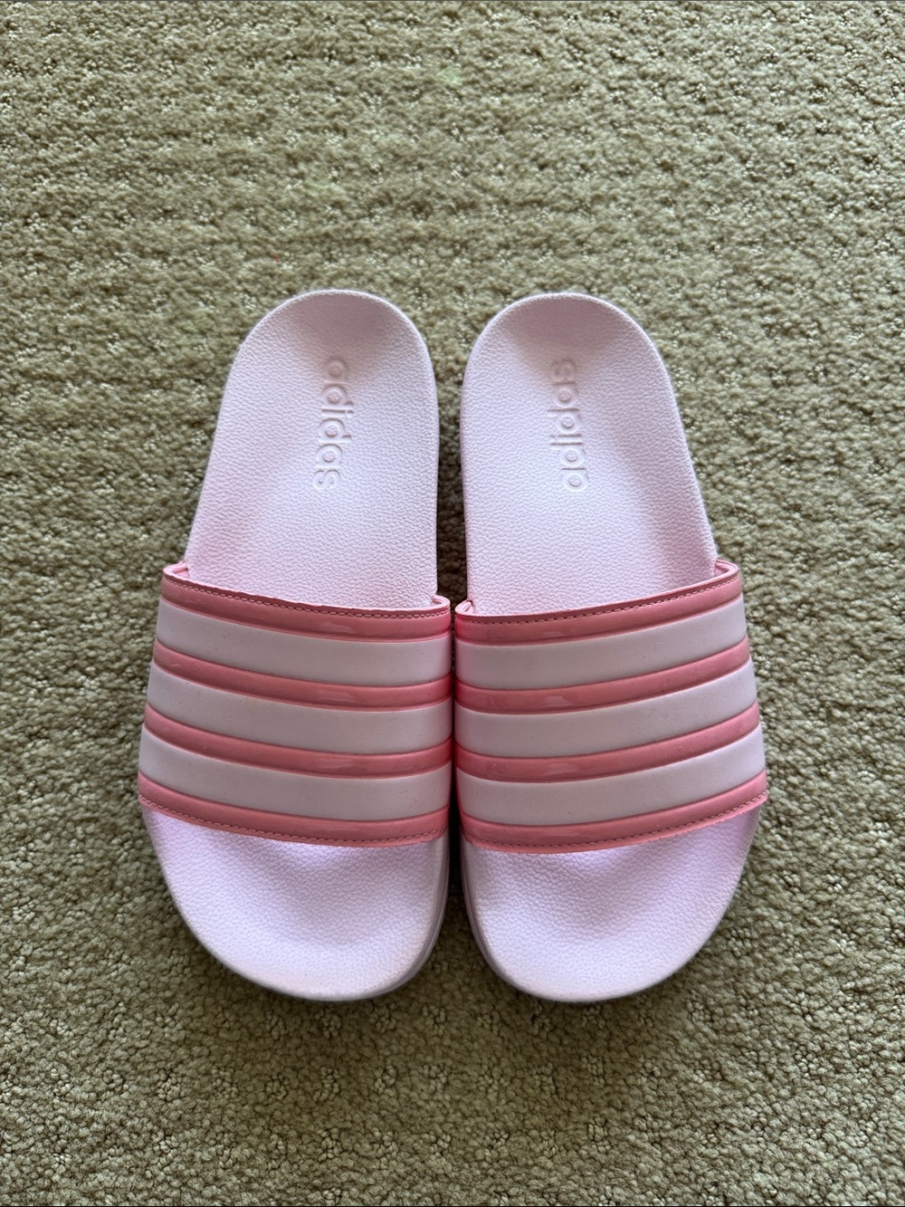 adidas Pink and Light Pink Slide Sandals